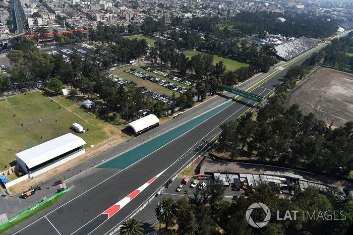 Vista desde el aire de la pista