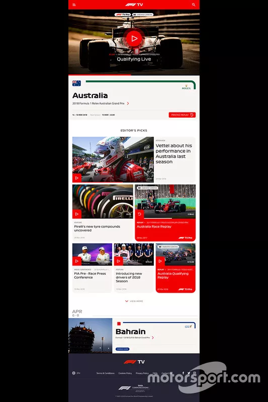 F1 TV lanzamiento