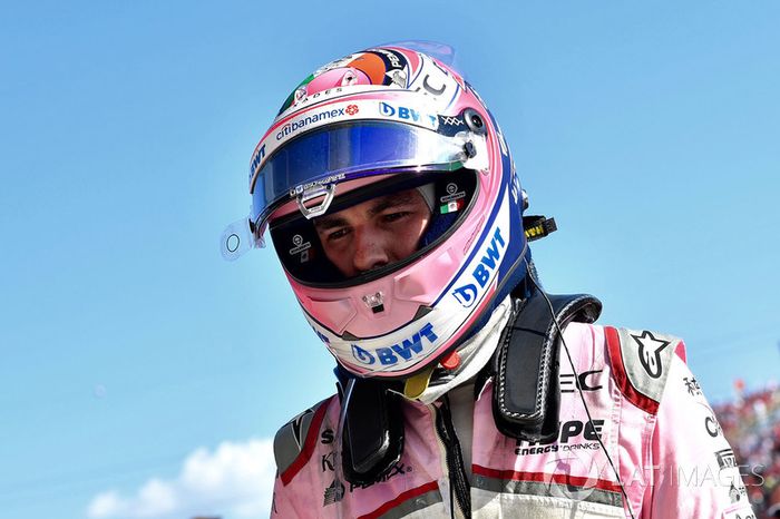 Sergio Perez, Force India VJM11 en parc ferme