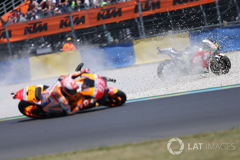 Cal Crutchlow, Team LCR Honda, Marc Marquez, Repsol Honda Team crash