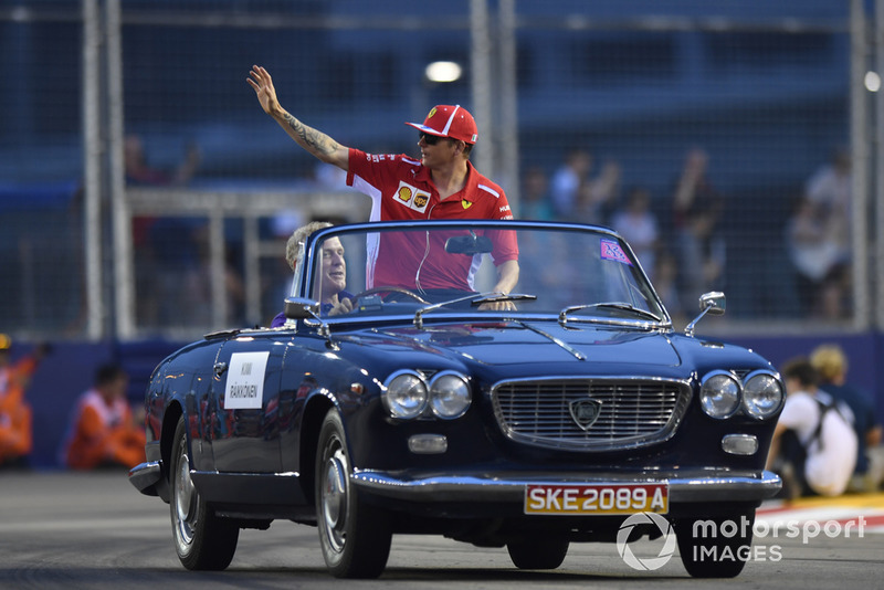 Kimi Raikkonen, Ferrari on drivers parade