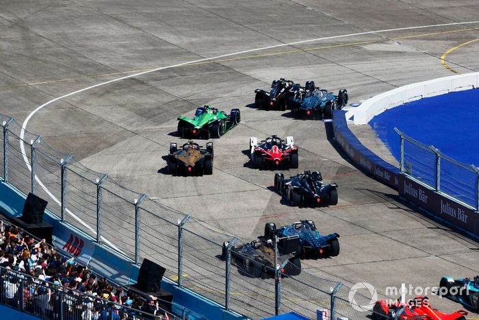 Edoardo Mortara, Venturi Racing, Silver Arrow 02, Stoffel Vandoorne, Mercedes-Benz EQ, EQ Silver Arrow 02, Robin Frijns, Envision Racing, Audi e-tron FE07, en la salida
