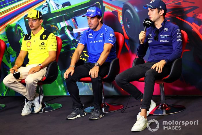 Charles Leclerc, Ferrari Fernando Alonso, Alpine F1 Team Nicholas Latifi, Williams Racing 