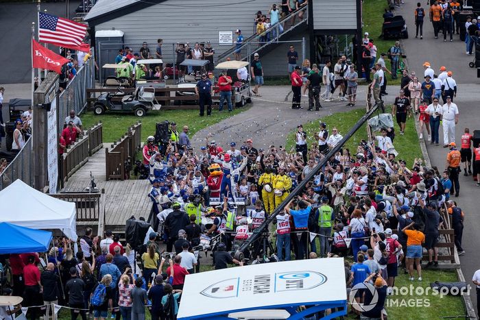 Alex Palou, Chip Ganassi Racing Honda, podio