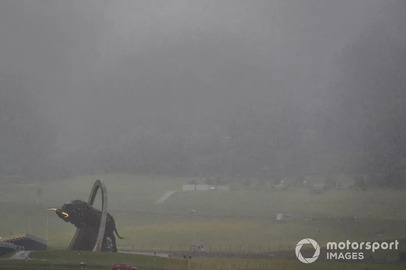 Importante lluvia en el Red Bull Ring