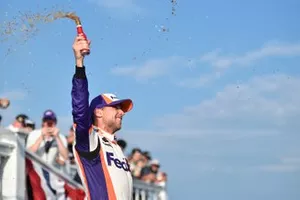 Race Winner Denny Hamlin, Joe Gibbs Racing