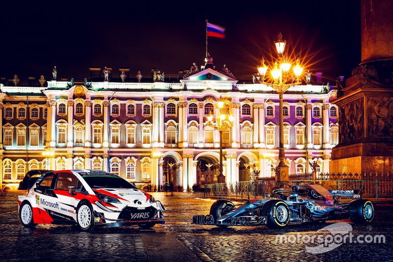 Toyota Yaris WRC and Mercedes-AMG F1 W09