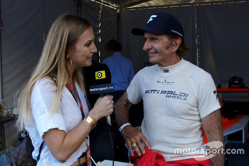 Emerson Fittipaldi with Julia Piquet