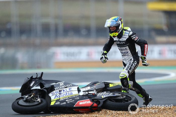 Tito Rabat, Avintia Racing  después de la caída