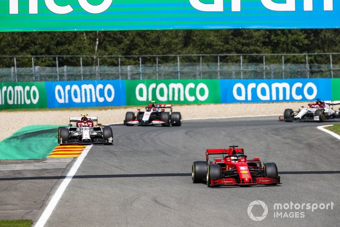 Sebastian Vettel, Ferrari SF1000, Antonio Giovinazzi, Alfa Romeo Racing C39, Kevin Magnussen, Haas VF-20, Kimi Raikkonen, Alfa Romeo Racing C39