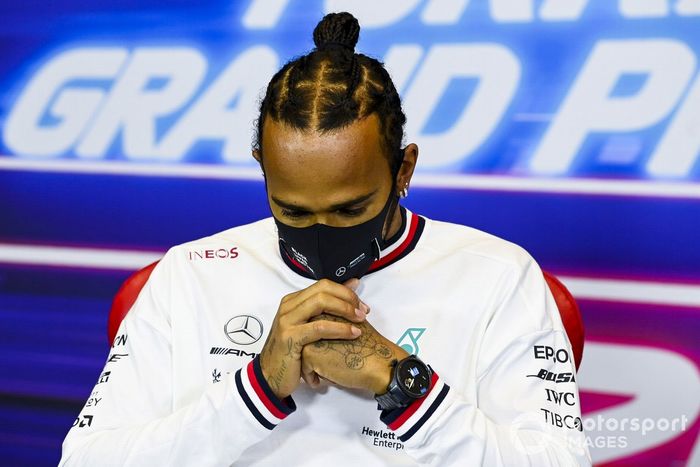 Campeón Lewis Hamilton, Mercedes-AMG F1 en la conferencia