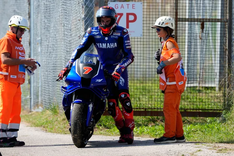 Augusto Fernandez, Yamaha Factory Racing Crash.