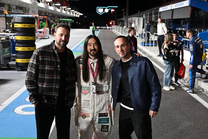 Steve Aoki and Michael Rubin in the Paddock 