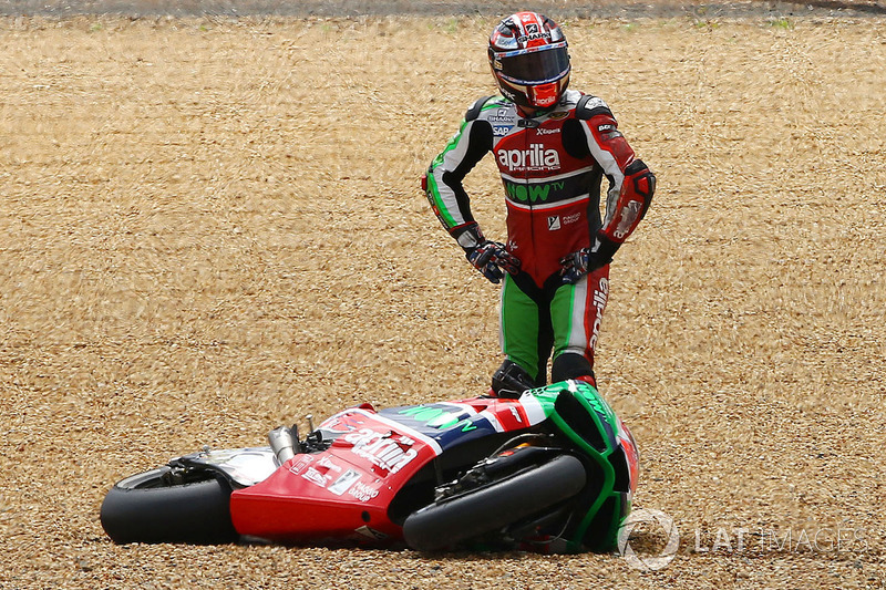 1. Sam Lowes, Aprilia Racing Team Gresini (MotoGP): 31 quedas