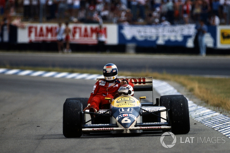 Alemanha 1986: Nelson Piquet (Williams) e Keke Rosberg (McLaren)