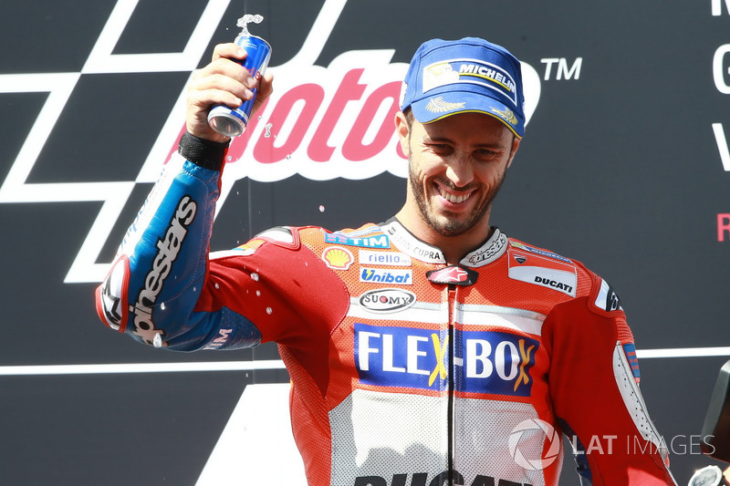 Podio: il vincitore della gara Andrea Dovizioso, Ducati Team