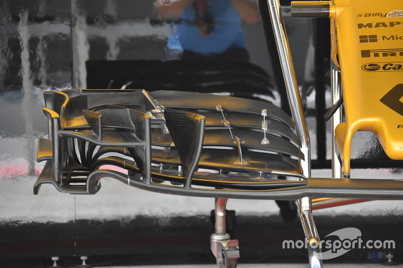 Detalle del alerón delantero del Renault Sport F1 Team RS17