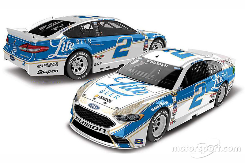 Brad Keselowski, Team Penske Ford special throwback scheme