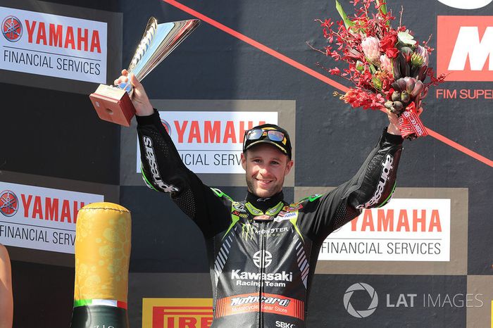 Podium: second place Jonathan Rea, Kawasaki Racing