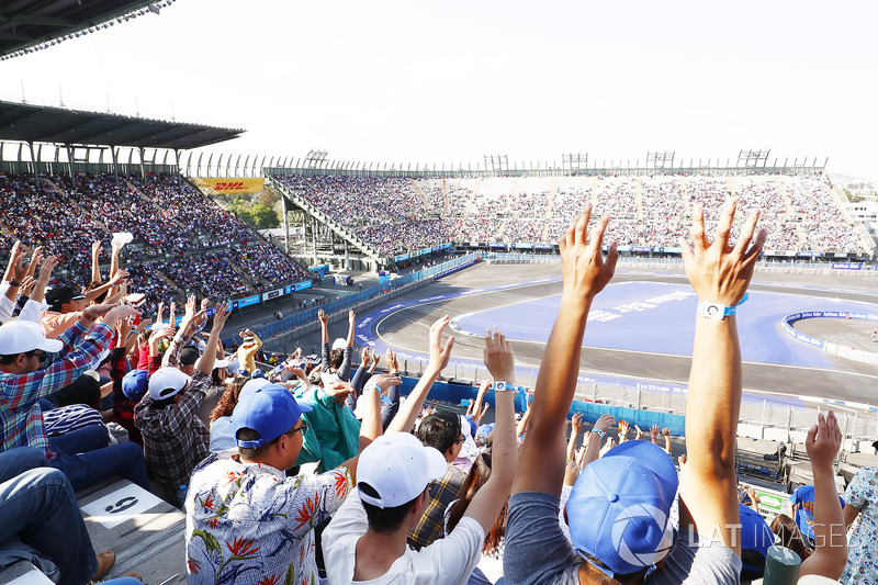 Fans in the grandstand