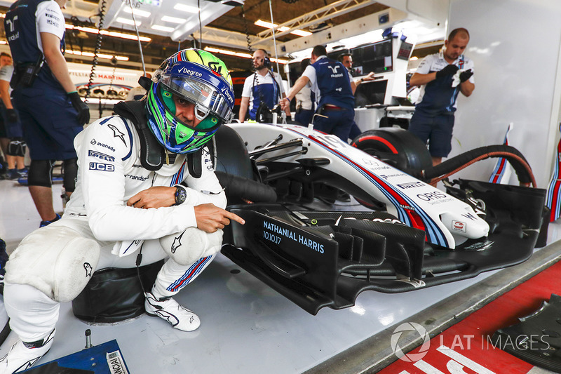 Felipe Massa, Williams, señala el nombre Nathaniel Harris el hijo recién nacido de Claire Williams, Subdirectora del equipo, Williams