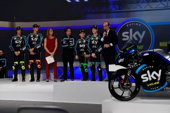 Nicolò Bulega, Luca Marini, Celestino Vietti, Dennis Foggia, Sky Racing Team VR46, Pablo Nieto Team Manager Sky Racing Team VR46
