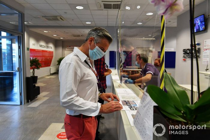 Entrada a la sala de prensa de Sochi