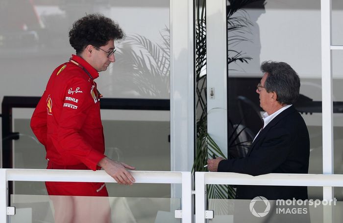Mattia Binotto, Team Principal Ferrari y  Louis Camilleri