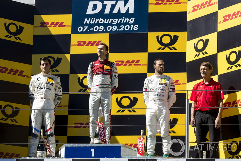 Podium: 1. René Rast, Audi Sport Team Rosberg, 2. Bruno Spengler, BMW Team RBM 3. Gary Paffett, Mercedes-AMG Team HWA