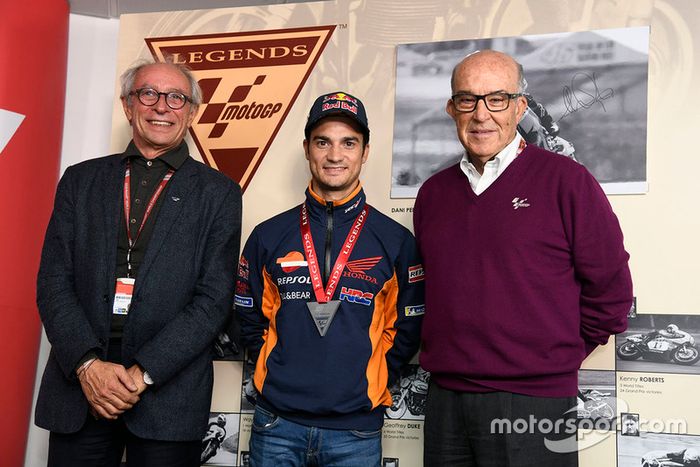 Carmelo Ezpeleta, CEO Dorna Sports, Dani Pedrosa, Repsol Honda Team, Vito Ippolito, FIM President