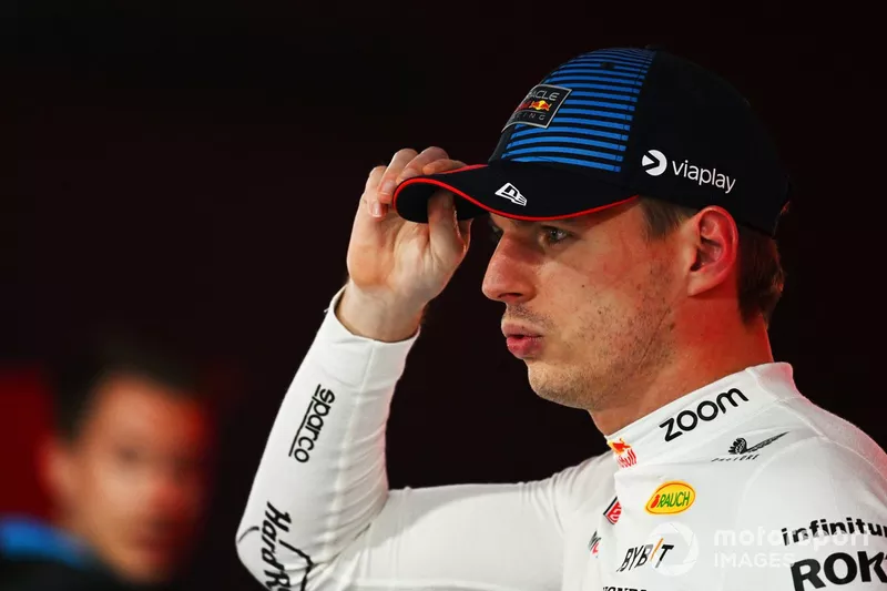 Max Verstappen, Red Bull Racing, s'adresse à la presse 