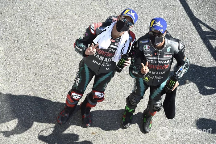 Franco Morbidelli, Petronas Yamaha SRT, Fabio Quartararo, Petronas Yamaha SRT, Parc ferme