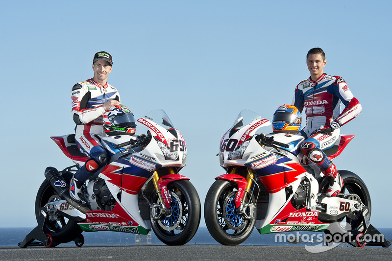 Nicky Hayden, Honda WSBK Team y Michael van der Mark, Honda WSBK Team