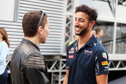 (L to R): Jorge Lorenzo, Moto GP Rider with Daniel Ricciardo, Red Bull Racing