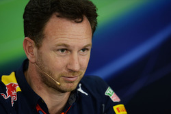 Christian Horner, Team Principal Red Bull Racing nella conferenza stampa