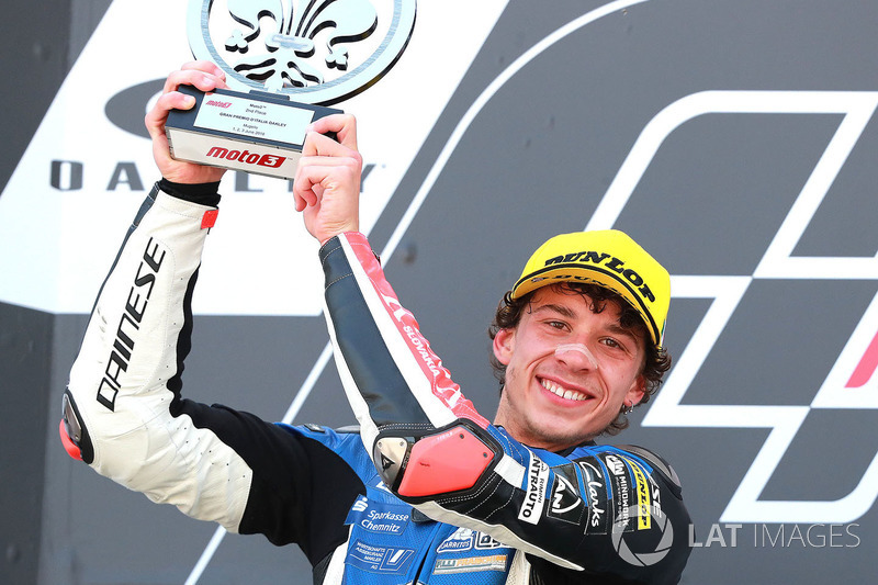 Podio: il secondo classificato Marco Bezzecchi, Prustel GP