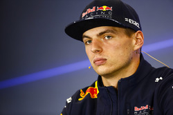 Max Verstappen, Red Bull Racing, tijdens de persconferentie