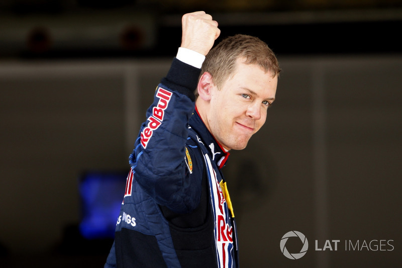 Sebastian Vettel, Red Bull Racing celebra su pole