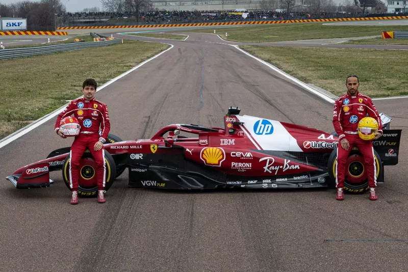 Lewis Hamilton, Charles Leclerc, Ferrari