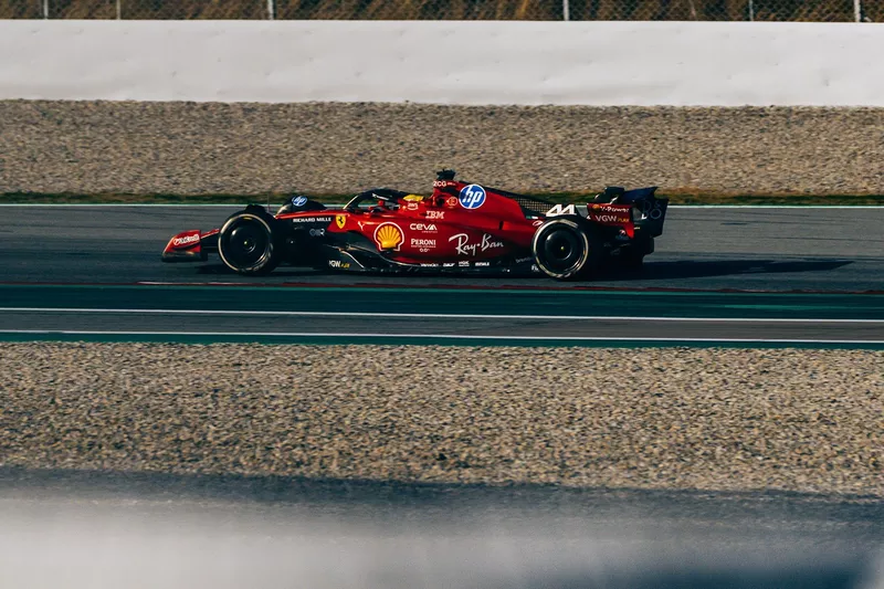 Lewis Hamilton, Ferrari Test Barcelona