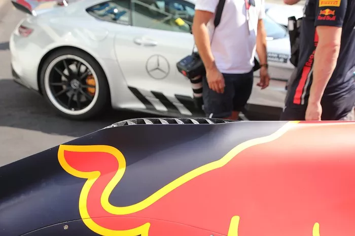 Detalle de la carrocería del Red Bull Racing RB15