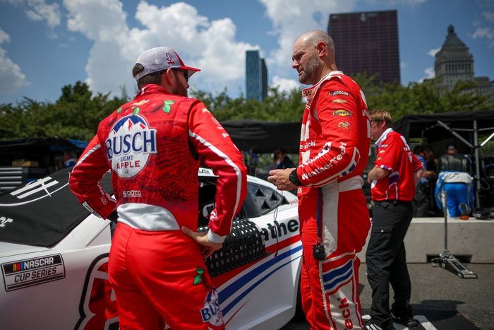 Shane van Gisbergen, Trackhouse Racing Chevrolet, Ross Chastain, Trackhouse Racing Chevrolet