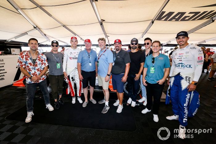 Graham Rahal, Rahal Letterman Lanigan Racing Honda, Christian Lundgaard, Rahal Letterman Lanigan Racing Honda recibió a la banda O.A.R que es uno de los patrocinadores del coche de Lundgren este fin de semana
