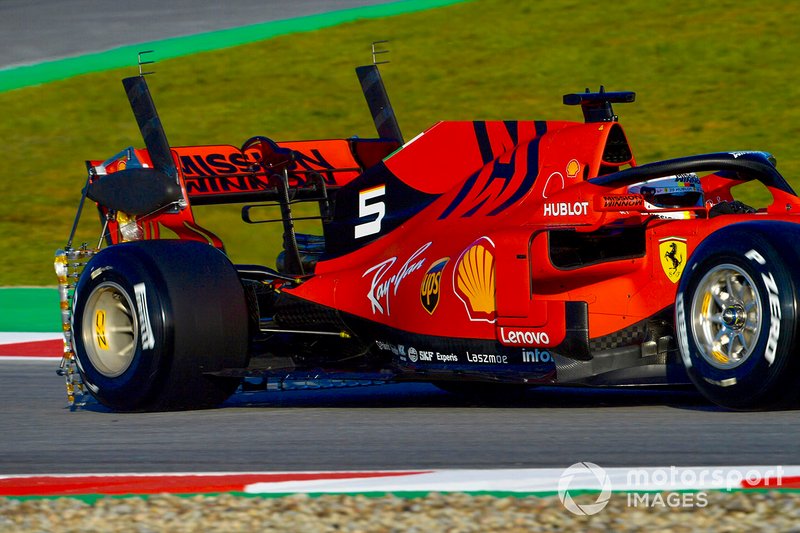 Sebastian Vettel, Ferrari SF90, avec des équipements de mesure