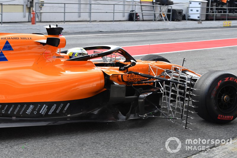 Lando Norris, McLaren MCL34 with aero sensors