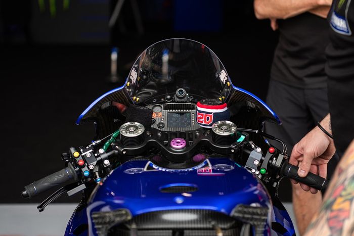 Detalle de la moto de Fabio Quartararo, Yamaha Factory Racing