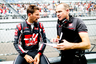 Romain Grosjean, Haas F1 Team, on the grid