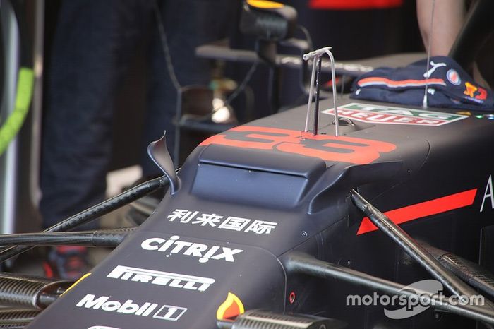 Max Verstappen, Red Bull Racing, dettaglio del vanity panel