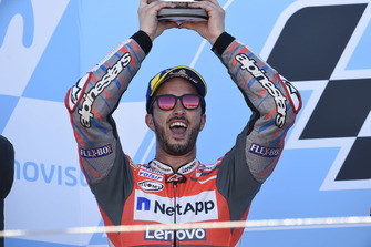 Podium : le deuxième, Andrea Dovizioso, Ducati Team