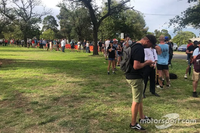 Queues outside Gate 10